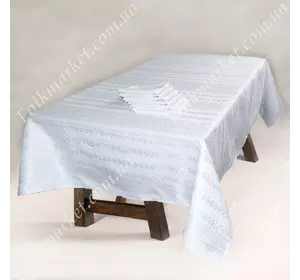Белый столовый набор: скатерть и салфетки