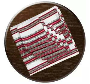 Скатерть с украинской вышивкой  144х145 см, Скатерть, красный