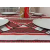 Святкова ткана скатертина з орнаментом + 6 серветок, 190х145 см, Червоний Святкова ткана скатертина з орнаментом + 6 серветок, 190х145 см, Червоний