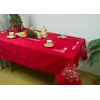 Червона новорічна скатертина з візерунком "Іній" Червона новорічна скатертина з візерунком "Іній"