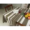 Скатертина з народним орнаментом 240х145 см, + 6 серветок, Коричневий Скатертина з народним орнаментом 240х145 см, + 6 серветок, Коричневий