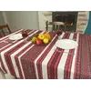 Скатертина з народним орнаментом 190х145 см, + 6 серветок, Червоний Скатертина з народним орнаментом 190х145 см, + 6 серветок, Червоний