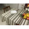 Скатертина на кухню лляна з орнаментом коричнева Коричневий, 180х145 см, Без серветок Скатертина на кухню лляна з орнаментом коричнева Коричневий, 180х145 см, Без серветок