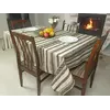 Скатертина на кухню лляна з орнаментом коричнева Коричневий, 105х145 см, + 6 серветок Скатертина на кухню лляна з орнаментом коричнева Коричневий, 105х145 см, + 6 серветок