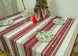 Ткана скатертина з льоном Ткана скатертина з льоном