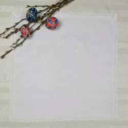 Пасхальна столешня з мереживом 45*45см. Пасхальна столешня з мереживом 45*45см.