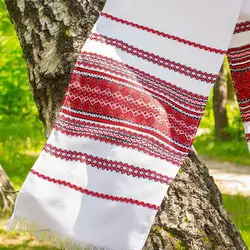 Український рушник тканий 240 см на весілля. Український рушник тканий 240 см на весілля.