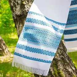 Синій весільний рушник під ноги молодим 230 см Синій весільний рушник під ноги молодим 230 см