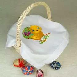 Дитяча великодня серветка біла Дитяча великодня серветка біла