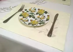 Новорічна їдальня серветка кремовий Новорічна їдальня серветка кремовий